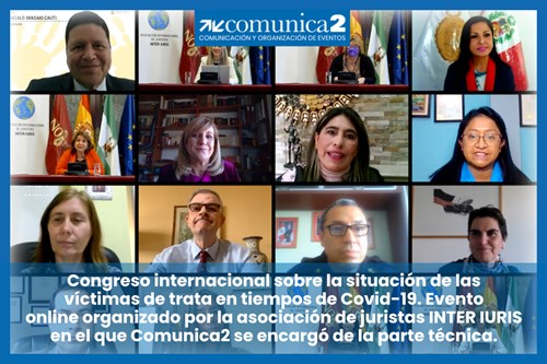 Foto que muestra la colaboración de Comunica2 con INTER IURIS para un congreso internacional online